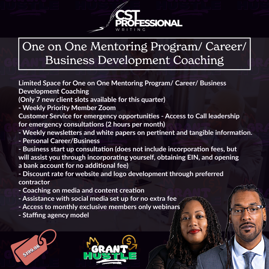 One on One Mentoring Program/ Career/ Business Development Coaching